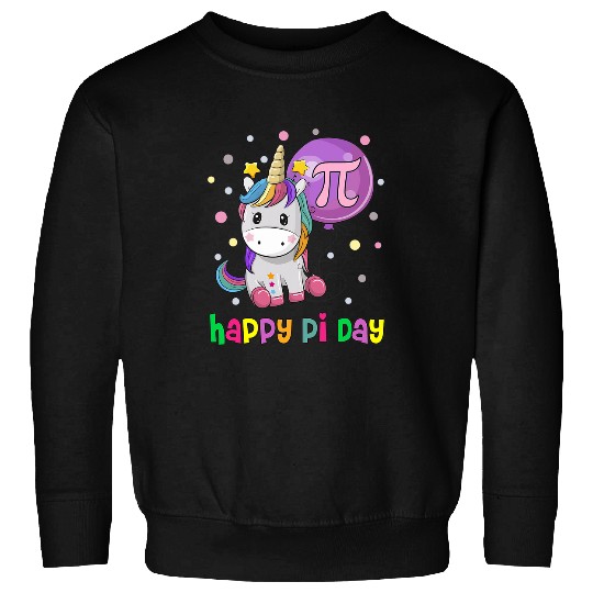 Unicorn Pet Teacher Job Pi Day Spiral Pi Math Teacher Unicorn Girls Kids 314 Sweatshirts