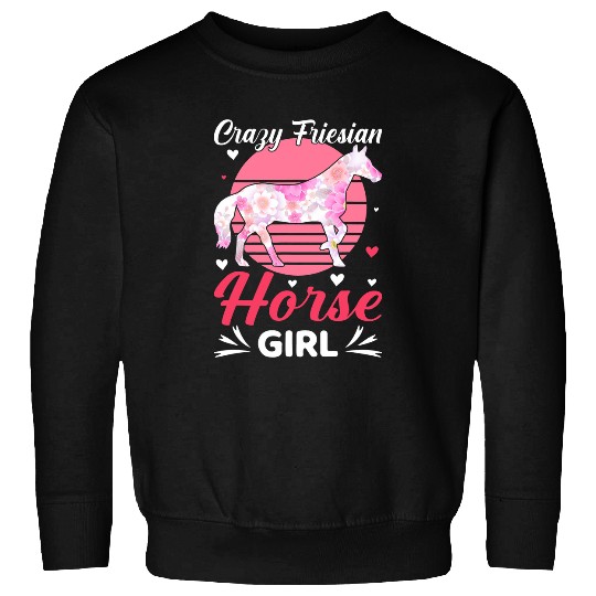 Horse Pet Friesian Horse Horseback Riding Equestrian Princess Western Sweatshirts