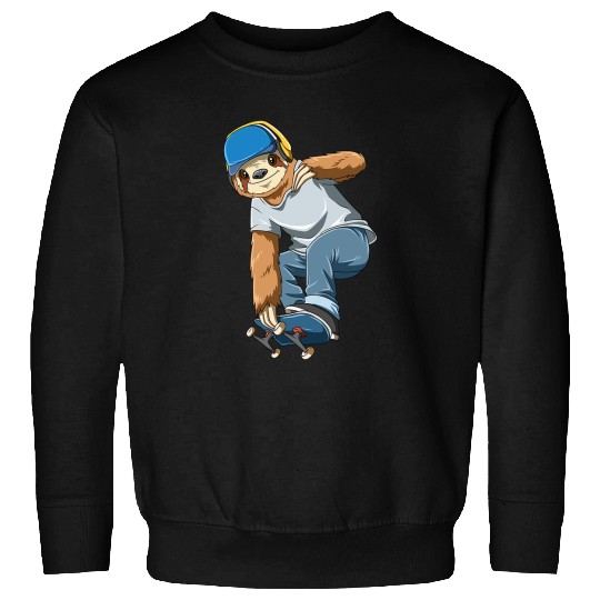 Sloth Pet Gift Skater Skateboarding Sweatshirts