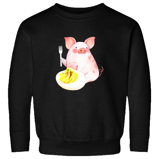 Pig Pet Deviled Eggs Pig Thanksgiving Dinner Eggs Lover Sweatshirts