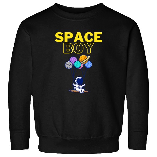 Astronaut Job Stuff Outer Space Boy Galaxy Balloon Cute Spaceman Sweatshirts