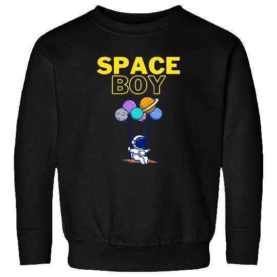 Astronaut Job Stuff Outer Space Boy Galaxy Balloon Cute Spaceman Sweatshirts