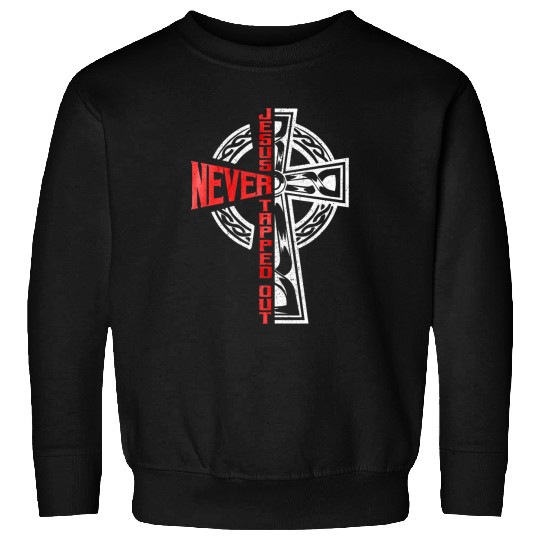 Sport Wrestling Jesus Never Tapped Out Christian Faith Wrestling Sweatshirts
