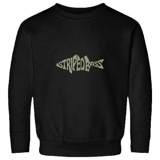 Fishing Fun Striped Bass Fishing Art for Striper Fisherman Rockfish Fish Sweatshirts