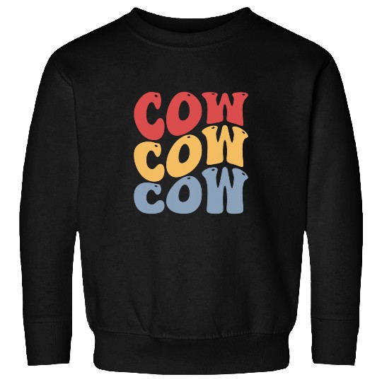 Cow Pet Groovy Cattle Heifer Sweatshirts