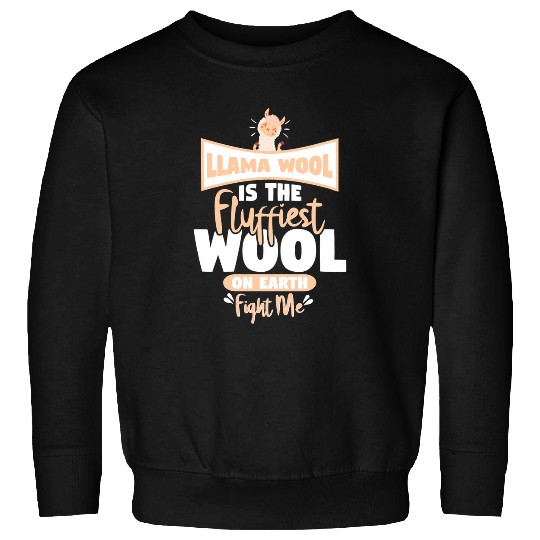 Llama Pet Wool Is The Fluffiest Wool Knitting Wool Lovers Sweatshirts