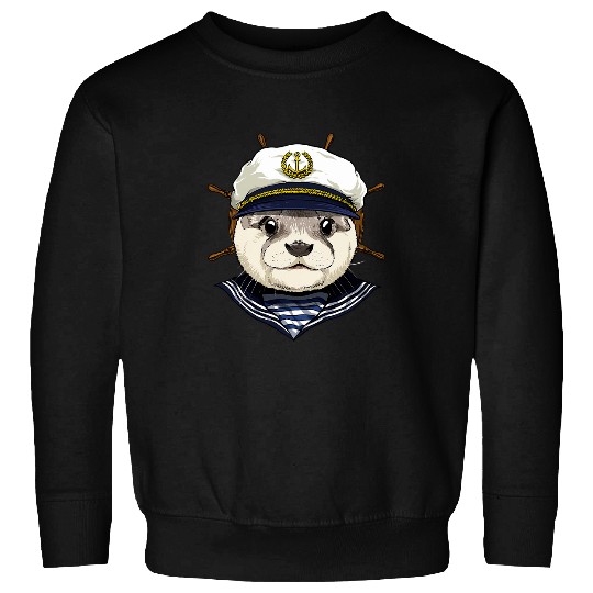 Otter Pet Otters Boat Captain Sea Otter Boat Lover Owners Sailor Sweatshirts
