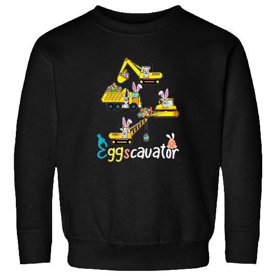 Excavator Fun Easter Day Egg Hunt for Boys Toddlers 5 Sweatshirts