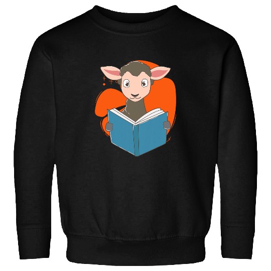 Sheep Pet Reading Books Literature Hobby Lamb Sweatshirts
