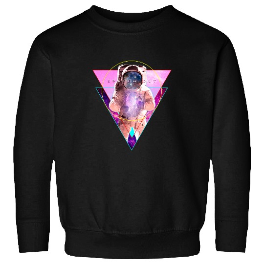 Astronaut Job Spaced Out Vaporwave Outer Space Galaxy Art Sweatshirts