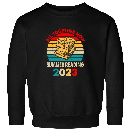 Book Fun All Together Now Summer Reading Retro Flower Sweatshirts