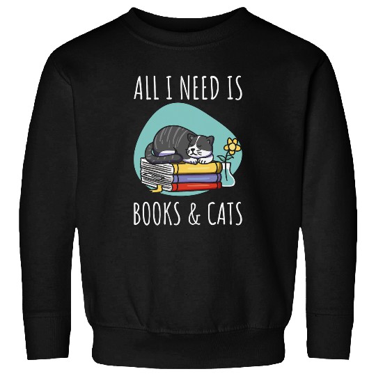 Book Fun And Cats Reading Lovers Book Lovers Cat Lovers Sweatshirts
