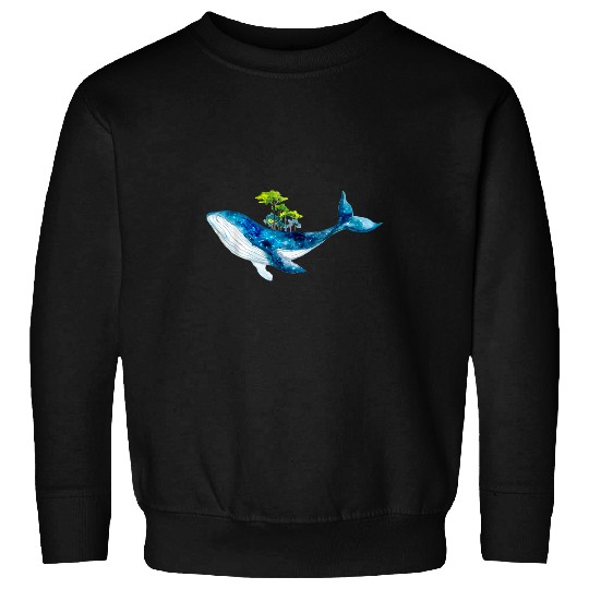 Whale Pet Humpback Whale Marine Life Ocean Nature Sea Blue Waves 1 Sweatshirts