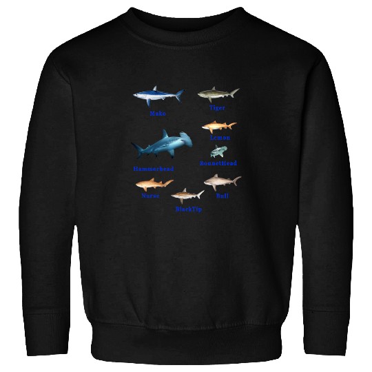 Shark Pet Favorite Sharks Mako Tiger Hammerhead Blacktip Lemon nurses Sweatshirts