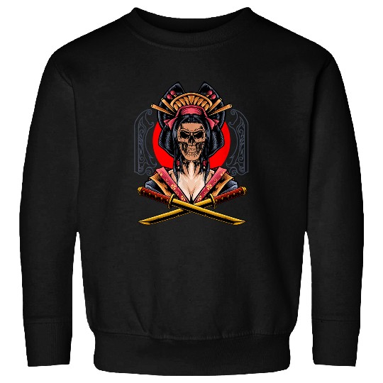 Japan Aesthetic Anime Grunge vintages Skull Geisha Katana 22 Sweatshirts