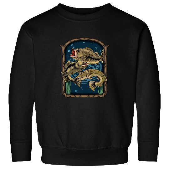 Fishing Fun Bass Fish Pike Trout Fishing Sweatshirts