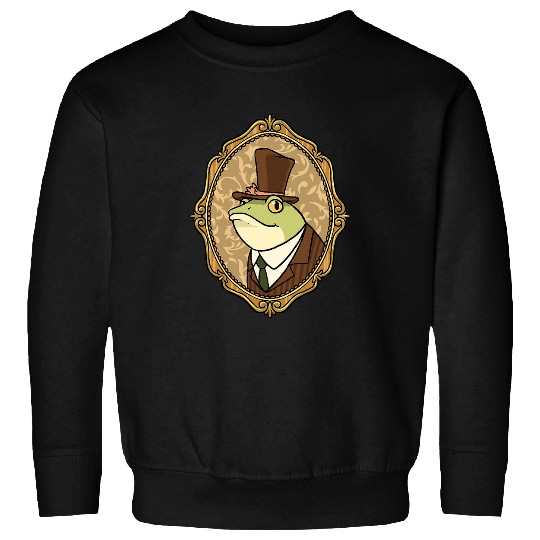 Frog Pet Cottagecore Aesthetic Baroque Period Frog Toad Goblincore Sweatshirts