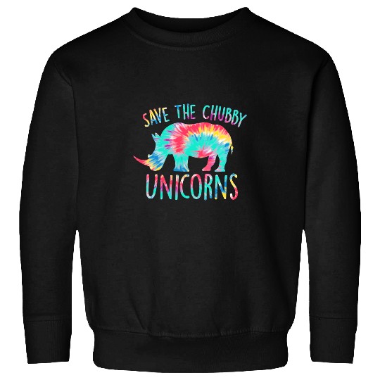 Rhino Pet Save the Chubby Unicornss Rhino Tie Dye Rhinoceros Sweatshirts