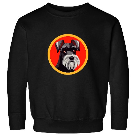 Schnauzer Pet Miniature Schnauzer Dog Minimal Love Dogs 8 Sweatshirts