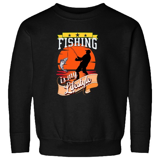 Fishing Fun lifestyle fisherman fishing rod Sweatshirts
