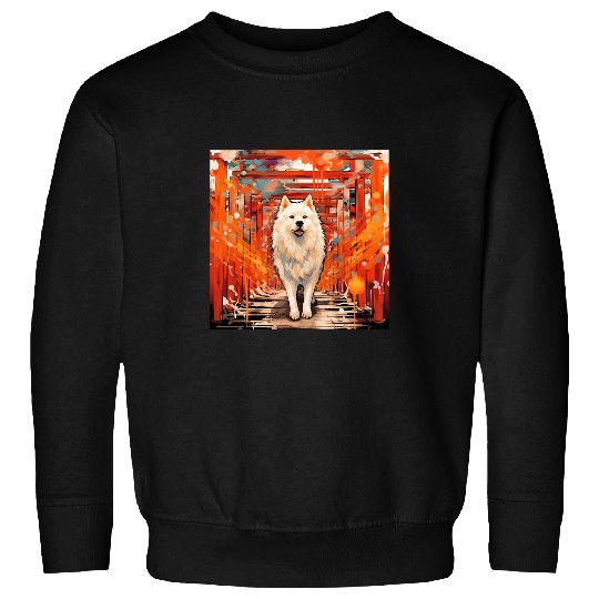 Samoyed Pet Torii Gates Funny Dog Japan Sweatshirts