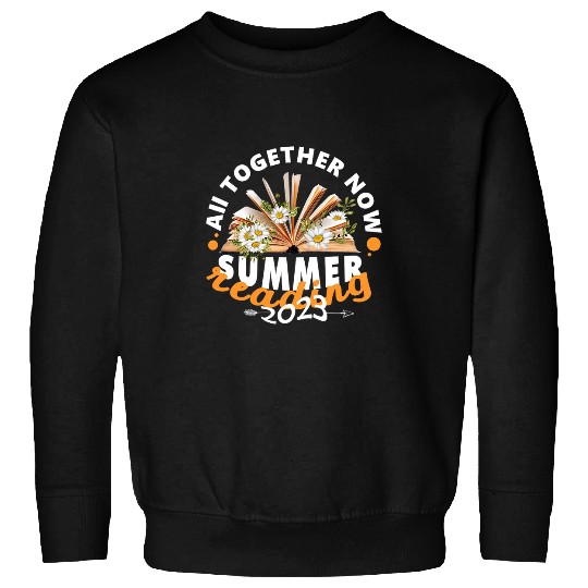 Book Fun All Together Now Summer Reading Retro Flower Book Lover 3 Sweatshirts