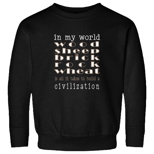 Sheep Pet Funny BoardGame Settlers Wheat Sheep Brick Rock Civilization Sweatshirts