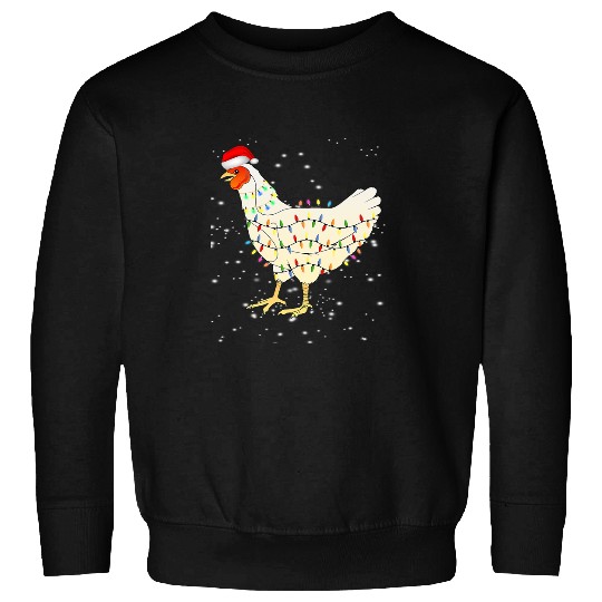 Chicken Pet Christmas light Sweatshirts