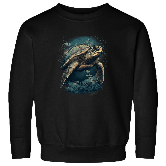 Turtle Pet Deep Blue Sea Under The Sea Turtle Men Women Sweatshirts