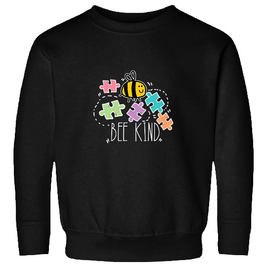 Autism Puzzle Bee Autism Mom Bee Kind Puzzle Piece Kid Child 59 Sweatshirts