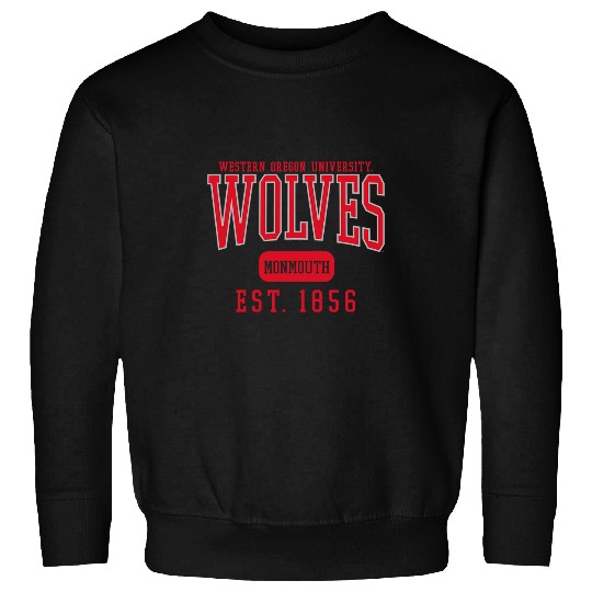 Coyote Mammal Western Oregon University Wolves Est Date Sweatshirts
