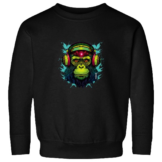 Gorilla Pet Electro Gorilla DJ for Electro Music Fans Sweatshirts