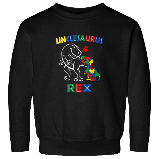 Autism Puzzle Dino Unclesaurus Autism Awareness Uncle Dinosaur Dino Tito Tio Sweatshirts