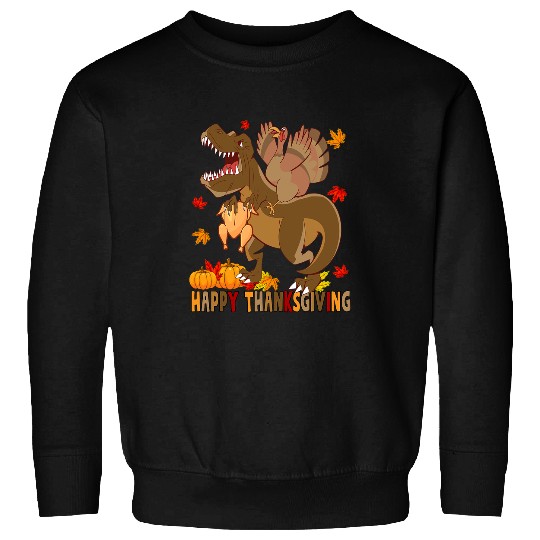 Dinosaur Pet Rawr Thanksgiving Boys Turkey Saurus T rexs Pilgrim 3 Sweatshirts