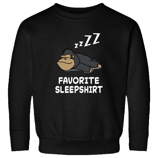 Gorilla Pet Monkey Gorillas Nap Sleeping Sleep Pajama Nightgown Sweatshirts
