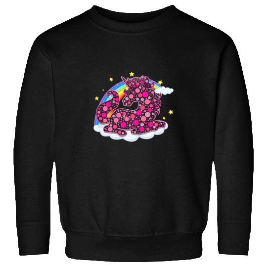 Unicorn Pet Pattern Rainbow Unicorn Art September International Dot Day Sweatshirts