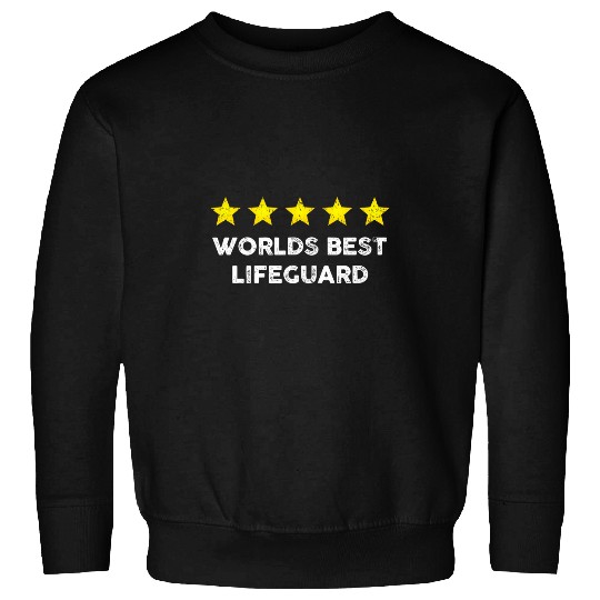 vintages Five Star Worlds bests Lifeguard Rating Word Design Sweatshirts