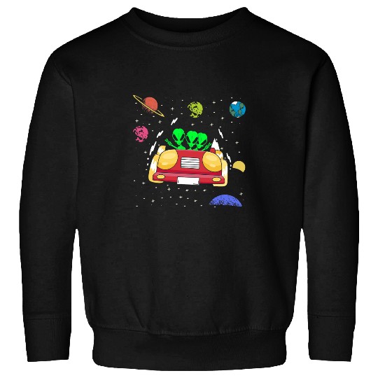 Aliens UFO Hippie Alien Space Road Trip UFO Extraterrestrial Life Lover Sweatshirts