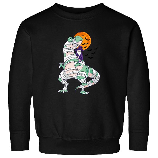 Dinosaur Pet Halloween s for Boys Gnome Riding Mummy T rex Sweatshirts