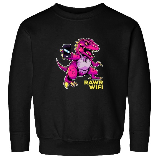 Dinosaur Pet RAWR WiFi Dinosaur Funny Novelty Sweatshirts