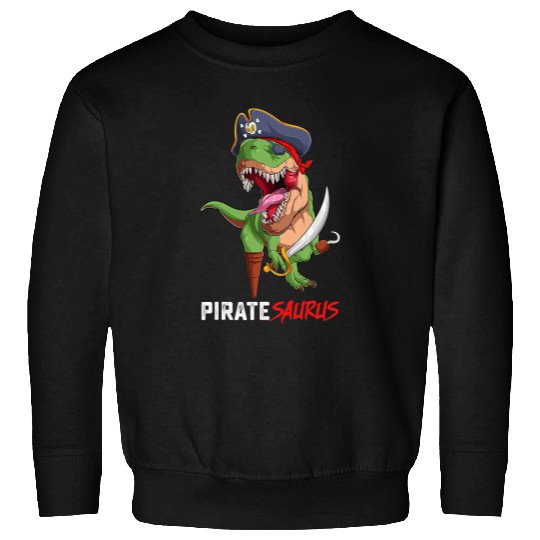 Dinosaur Pet Halloween Dinosaur T rexs Pirate Scary Boys Kids Pirate lover 2 Sweatshirts