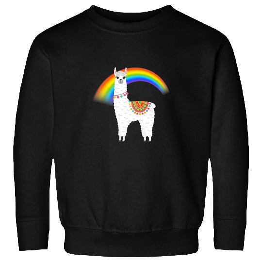 Llama Pet Alpaca Llama LGBTQ Pride Rainbow Sweatshirts