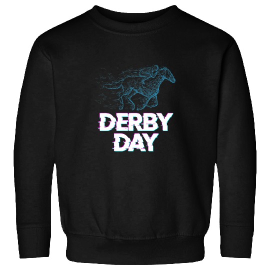 Horse Pet Derby Day Kentucky horse racing clean style horse rider Sweatshirts