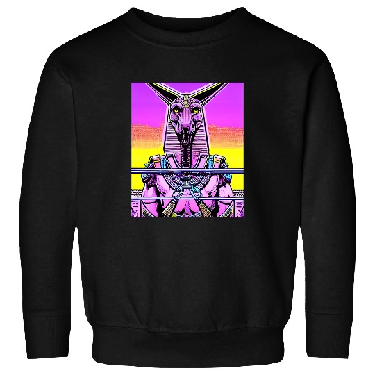Dinosaur Pet AI Deep Learned Design of TRex Ankh of Anubis Sweatshirts