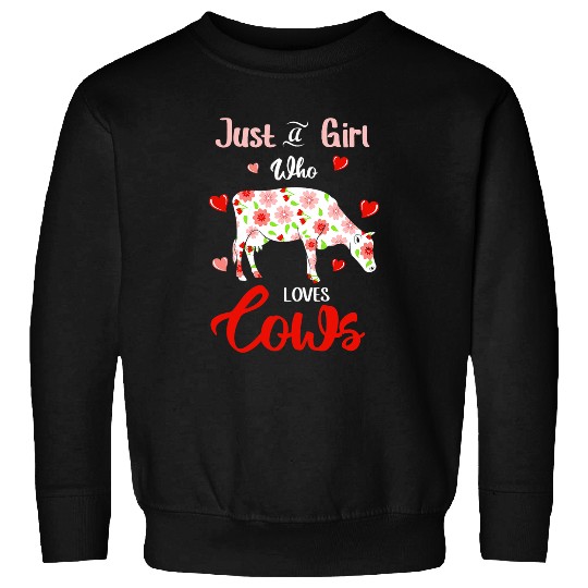 Cow Pet Girl Likes Cows Ironic Farm Animal Farmer Sweatshirts
