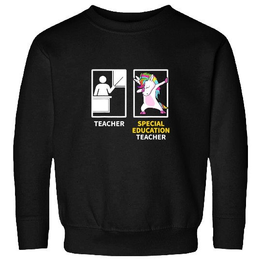 Unicorn Pet Cute 100th Day Speducator Special Education Teacher Sweatshirts
