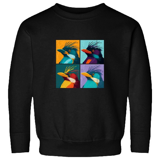 Penguin Pet Macaroni Penguin Pop Art Design Illustration Colorful Animal 01 Sweatshirts