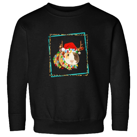 Guinea Pig Pet Mom Lover Christmas Pajama Reindeer Women Sweatshirts