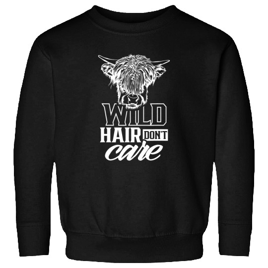 Cow Pet Wild Hair Dont Care Highland Cattle Animal Scottish Cow Sweatshirts