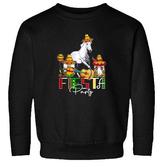 Horse Pet Fiesta Party Cinco De Mayo Mexican Horse Sombrero Gnomes Sweatshirts
